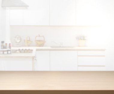 Masa üstü ve arka plan bulanıklık mutfak Oda