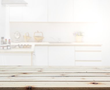 Masa üstü ve arka plan bulanıklık mutfak Oda