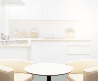 Masa üstü ve arka plan bulanıklık mutfak Oda