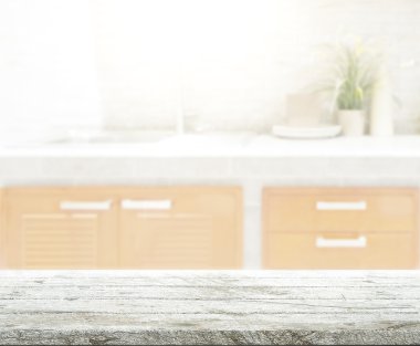 Masa üstü ve arka plan bulanıklık mutfak Oda