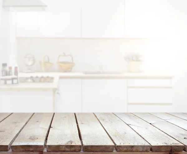 Table Top And Blur Kitchen Room of  Background — Stock Photo, Image