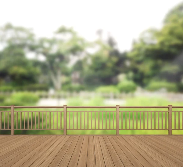 Varanda e terraço de fundo da natureza Blur — Fotografia de Stock