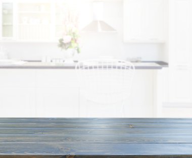 Masa üstü ve arka plan bulanıklık mutfak Oda