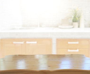 Masa üstü ve arka plan bulanıklık mutfak Oda