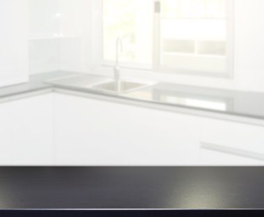 Masa üstü ve arka plan bulanıklık mutfak Oda