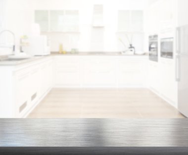 Masa üstü ve arka plan bulanıklık mutfak Oda