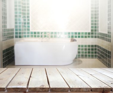 Masa üstü ve arka plan bulanıklık banyo