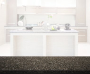 Masa üstü ve arka plan bulanıklık mutfak Oda