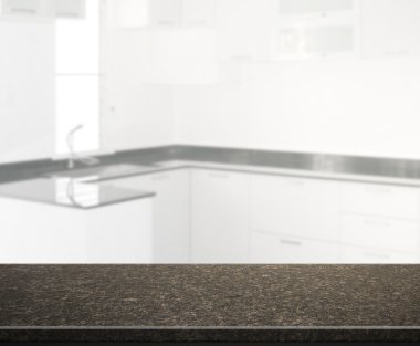 Masa üstü ve arka plan bulanıklık mutfak Oda