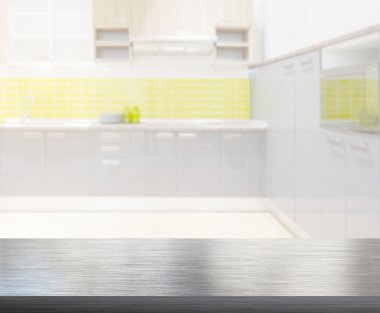 Masa üstü ve arka plan bulanıklık mutfak Oda