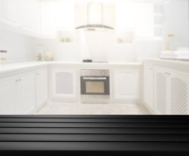 Masa üstü ve arka plan bulanıklık mutfak Oda