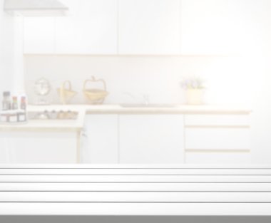 Masa üstü ve arka plan bulanıklık mutfak Oda