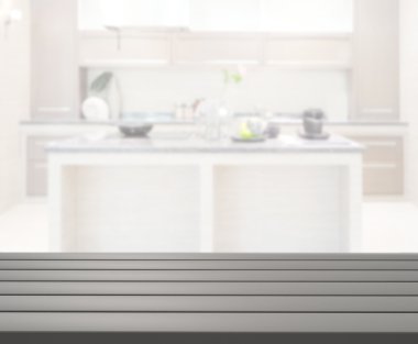 Masa üstü ve arka plan bulanıklık mutfak Oda