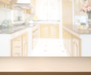 Masa üstü ve arka plan bulanıklık mutfak Oda