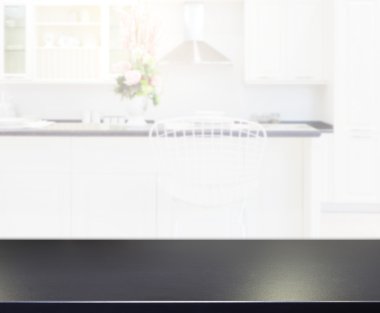 Masa üstü ve arka plan bulanıklık mutfak Oda