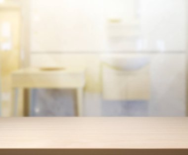Masa üstü ve arka plan bulanıklık banyo