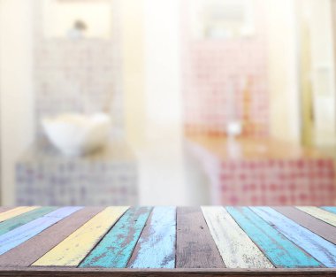 Masa üstü ve arka plan bulanıklık banyo