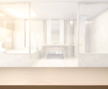 Masa üstü ve arka plan bulanıklık banyo