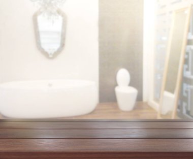 Masa üstü ve arka plan bulanıklık banyo