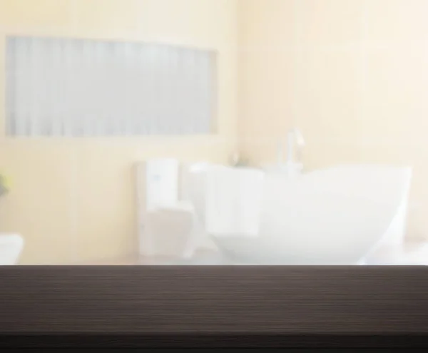 Mesa de baño y desenfoque de fondo — Foto de Stock