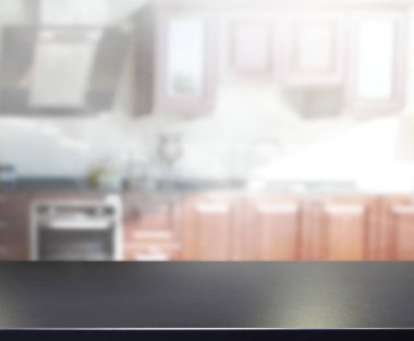 Masa üstü ve arka plan bulanıklık mutfak Oda