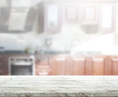 Masa üstü ve arka plan bulanıklık mutfak Oda