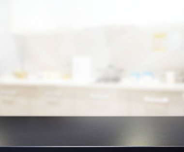 Masa üstü ve arka plan bulanıklık mutfak Oda