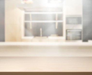 Masa üstü ve arka plan bulanıklık mutfak Oda