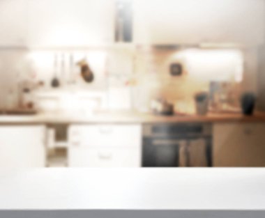 Masa üstü ve arka plan bulanıklık mutfak Oda