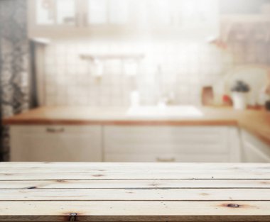 Masa üstü ve arka plan bulanıklık mutfak Oda