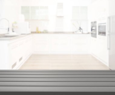 Masa üstü ve arka plan bulanıklık mutfak Oda