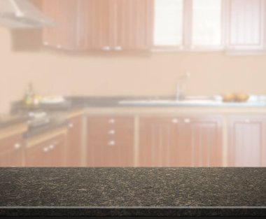 Masa üstü ve arka plan bulanıklık mutfak Oda