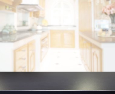 Masa üstü ve arka plan bulanıklık mutfak Oda