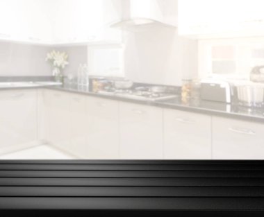 Masa üstü ve arka plan bulanıklık mutfak Oda