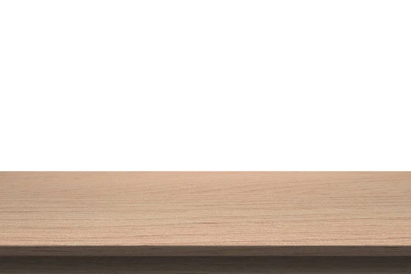 Piano tavolo in legno su sfondo bianco isolato — Foto Stock