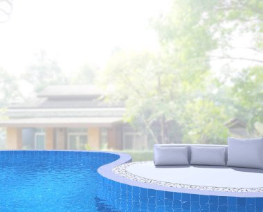 Yüzme Havuzu ve Teras dış arka plan bulanıklık
