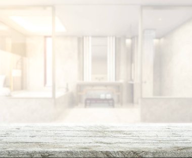 Masa üstü ve arka plan bulanıklık banyo