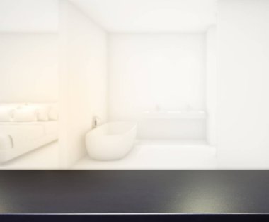 Masa üstü ve arka plan bulanıklık banyo