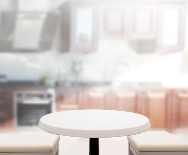 Masa üstü ve arka plan bulanıklık mutfak Oda