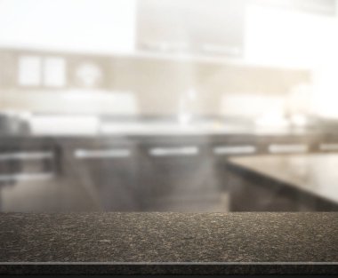 Masa üstü ve arka plan bulanıklık mutfak Oda