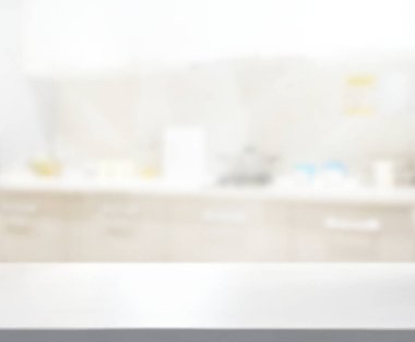 Masa üstü ve arka plan bulanıklık mutfak Oda