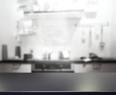 Masa üstü ve arka plan bulanıklık mutfak Oda