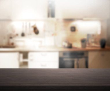 Masa üstü ve arka plan bulanıklık mutfak Oda