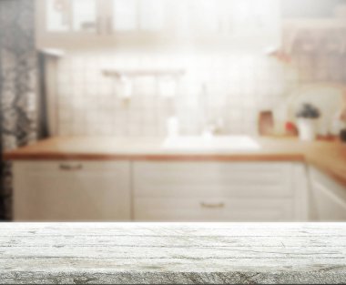 Masa üstü ve arka plan bulanıklık mutfak Oda