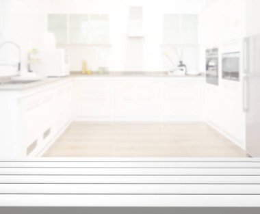 Masa üstü ve arka plan bulanıklık mutfak Oda