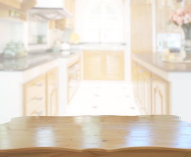 Masa üstü ve arka plan bulanıklık mutfak Oda