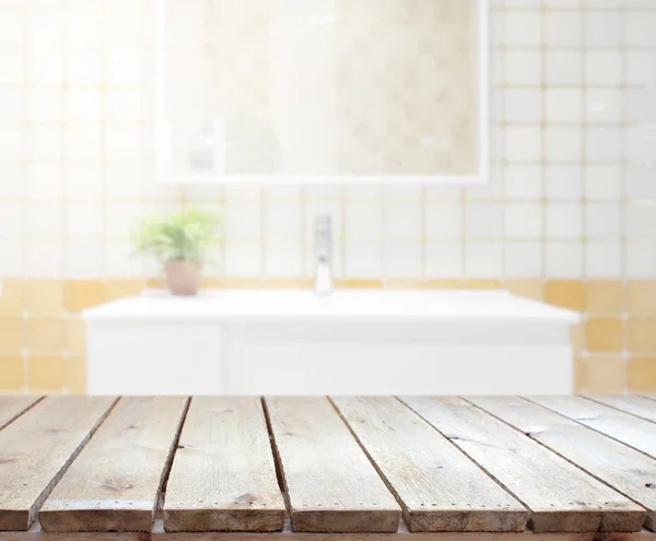 Mesa de baño y desenfoque de fondo —  Fotos de Stock