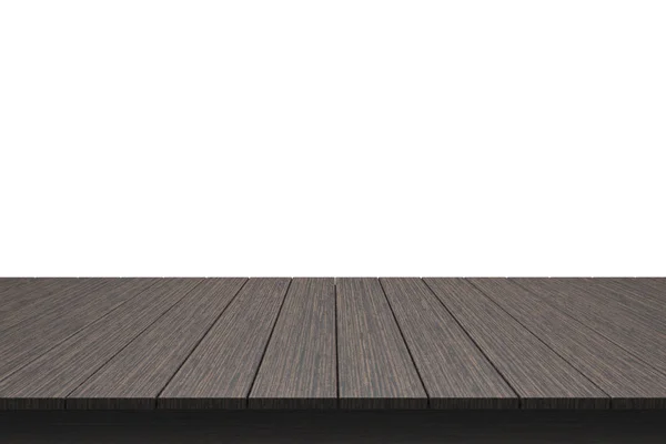 Wood Table Top On Isolated White Background — Stock Photo, Image