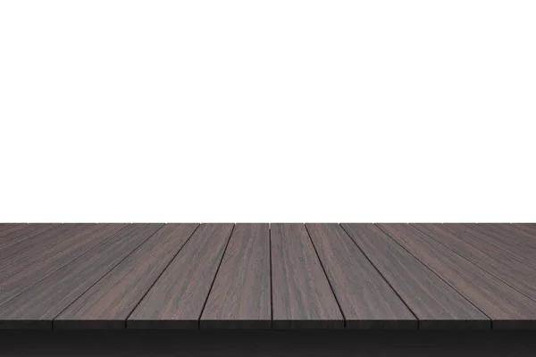 Wood Table Top On Isolated White Background — Stock Photo, Image