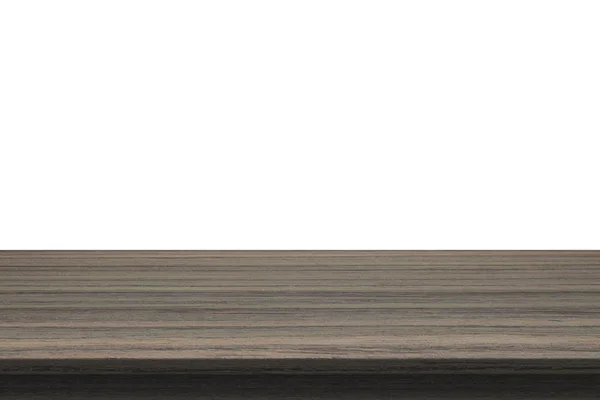 Wood Table Top On Isolated White Background — Stock Photo, Image